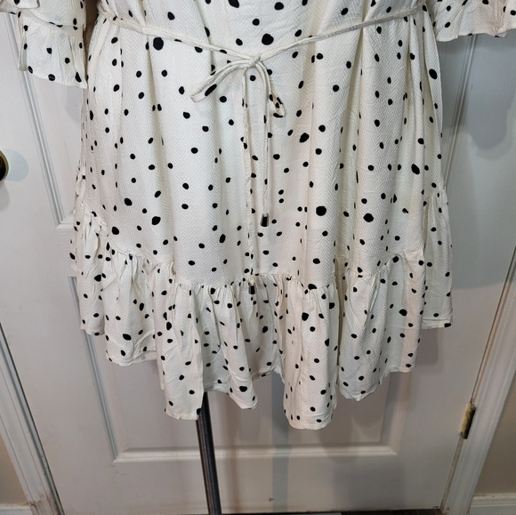 My Boutique Ivory Polkadot Off Shoulders Shift Dress - Picture 12 of 12